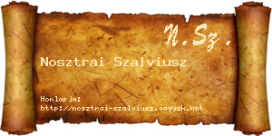 Nosztrai Szalviusz névjegykártya